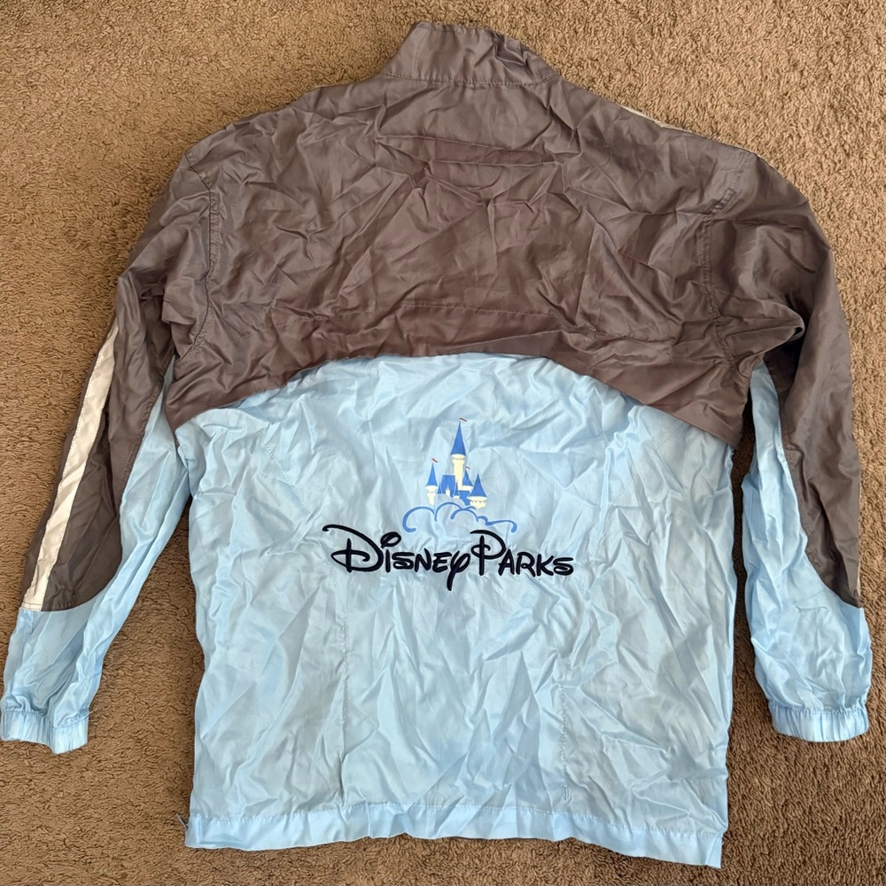 Disney Parks Gray and Light Blue Pullover / Folds into bag XS/S